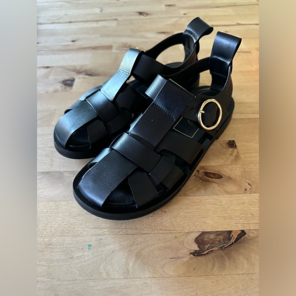 Zara Black Fisherman Sandals